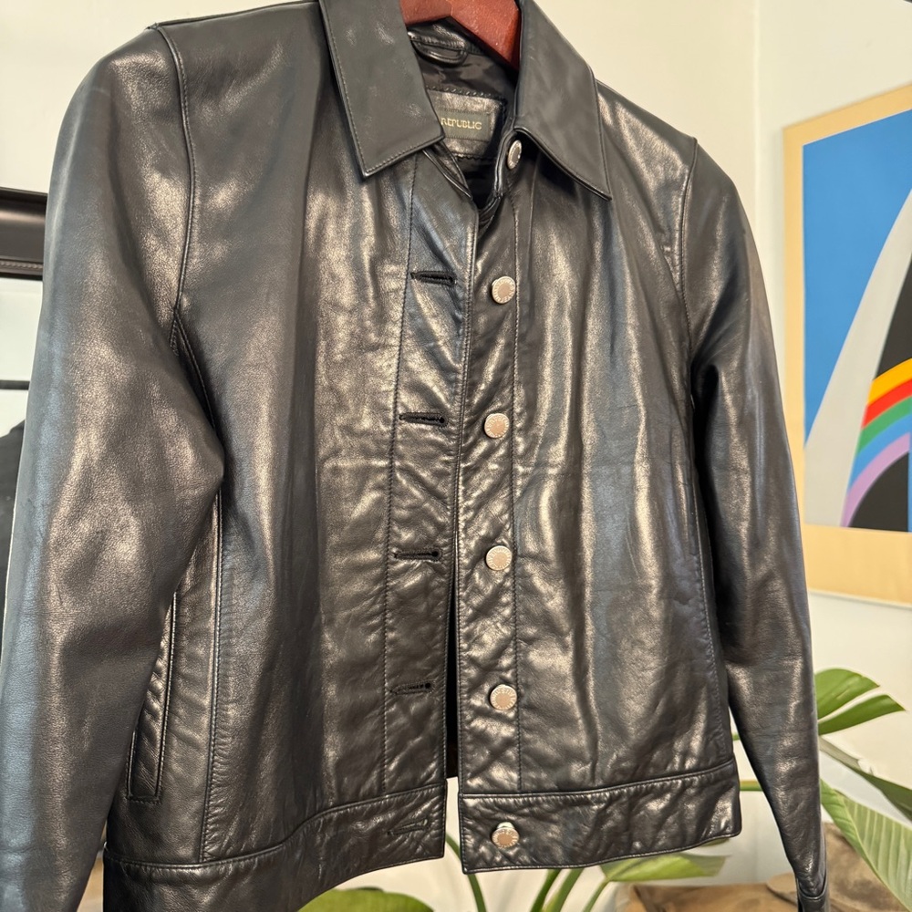 Banana Republic Black Leather Jacket